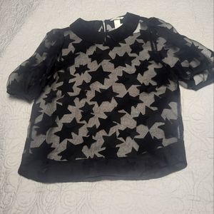 H&M Star Sheer Shirt